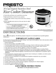 Presto 05813 rice cooker