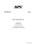 APC SC450RMI1U + WBEXTWAR3YR-SP-01 uninterruptible power supply (UPS)