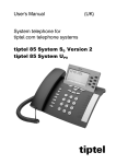 Tiptel 85 system S0 Wired handset Black, Silver