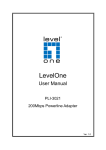 LevelOne 200Mbps Powerline Adapter (Dual Pack)