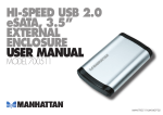 Manhattan 700511 USB powered storage enclosure