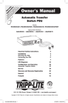 Tripp Lite 2.9kW Single-Phase ATS / Metered PDU, 120V Outlets (24 5-15/20R, 1 L5-30R), 2 L5-30P, 2 10ft Cords, 2U Rack-Mount