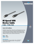 Manhattan Hi-Speed USB Device Cable