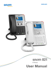 Snom 821 12lines LED Wired handset Black