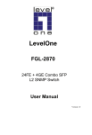 LevelOne KIT:FGL-2870 + 4 x GVT-0300