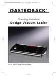 Gastroback 46010 vacuum sealer