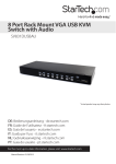 StarTech.com 8 Port Rackmount USB VGA KVM Switch w/ Audio (Audio Cables Included)