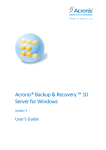 Acronis Backup & Recovery 10 Server for Windows, ES