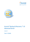 Acronis Backup & Recovery 10 Advanced Server, ES