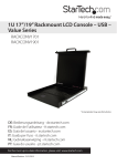 StarTech.com 1U 17" Rackmount LCD Console – USB – Value Series