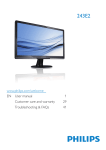 Philips LCD monitor with SmartTouch 243E2SB