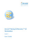 Acronis Backup & Recovery 10 Workstation, EN