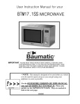 Baumatic BTM17.1SS microwave