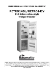 Baumatic RETRO14IV fridge-freezer