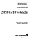 StarTech.com SuperSpeed USB 3.0 SATA Adapter Cable for 2.5 or 3.5 HDD