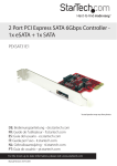 StarTech.com 1x eSATA + 1x SATA 6 Gbps PCI Express SATA Controller Card Adapter