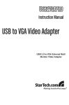 StarTech.com Professional USB VGA Multi Monitor Video Adapter