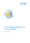 Acronis Backup & Recovery 10 Server f/ Windows