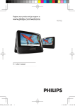 Philips Dual screen portable DVD player PD7022