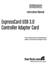 StarTech.com 2 Port ExpressCard SuperSpeed USB 3.0 Card Adapter with UASP Support
