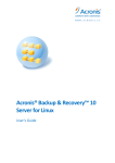 Acronis Backup & Recovery 10 Server, Linux