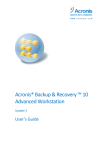 Acronis Backup & Recovery 10 Advanced Workstation