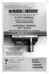 Applica SpaceMaker Thermal Coffeemaker