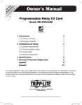 Tripp Lite Programmable Relay I/O Card