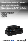 StarTech.com 4 Port VGA and Audio over Cat 5 Video Extender - Line Splitter