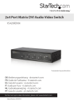 StarTech.com 2x4 Port Matrix DVI Audio Video Switch