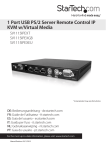 StarTech.com 1 Port USB PS/2 Server Remote Control IP KVM w/Virtual Media & Serial