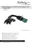 StarTech.com 8 Port Native PCI Express RS232 Serial Adapter Card with 16950 UART