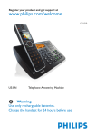 Philips SE6591B Cordless phone answer machine