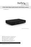 StarTech.com 4 Port VGA Video Audio Switch with RS232 control