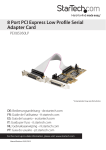 StarTech.com 8 Port PCI Express Low Profile Serial Adapter Card