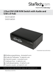 StarTech.com 2 Port DVI USB KVM Switch with Audio and USB 2.0 Hub