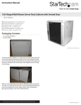 StarTech.com 12U 19in Hinged Wall Mount Server Rack Cabinet w/ Vented Glass Door