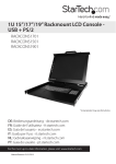 StarTech.com 1U 15" Rackmount LCD Console - USB + PS/2