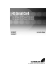 StarTech.com Dual Profile 2 Port RS-232 Serial PCI Card