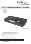 StarTech.com 4 Port Black PS/2 KVM Switch Kit with Cables