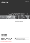 Sony KDL-46V2000 manual Tv User Guide - TV