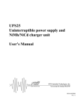 UPS25 Uninterruptible power supply and NiMh/NiCd charger unit