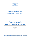 OPERATIONS & MAINTENANCE MANUAL