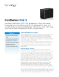 Synology DiskStation DS213 Data Sheet