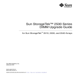 Sun StorageTek 2500 Series DIMM Upgrade Guide