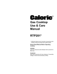 Gas Cooktop Use & Care Manual RTP201*