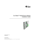 Sun Blade X6450 Server Module Installation Guide