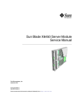 Sun Blade X6450 Server Module Service Manual