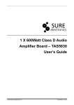 1 X 600Watt Class D Audio Amplifier Board – TAS5630