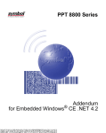 PPT 8800 Series Addendum for Embedded Windows CE .NET 4.2